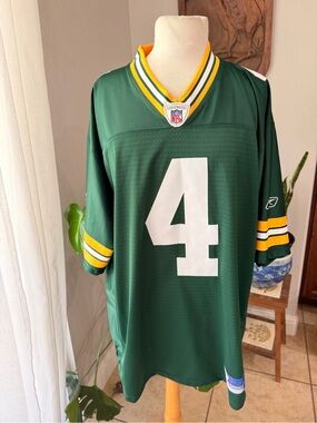 Reebok Brett Favre #4 Green Bay Packers NFL Jersey Men's Large L Korea